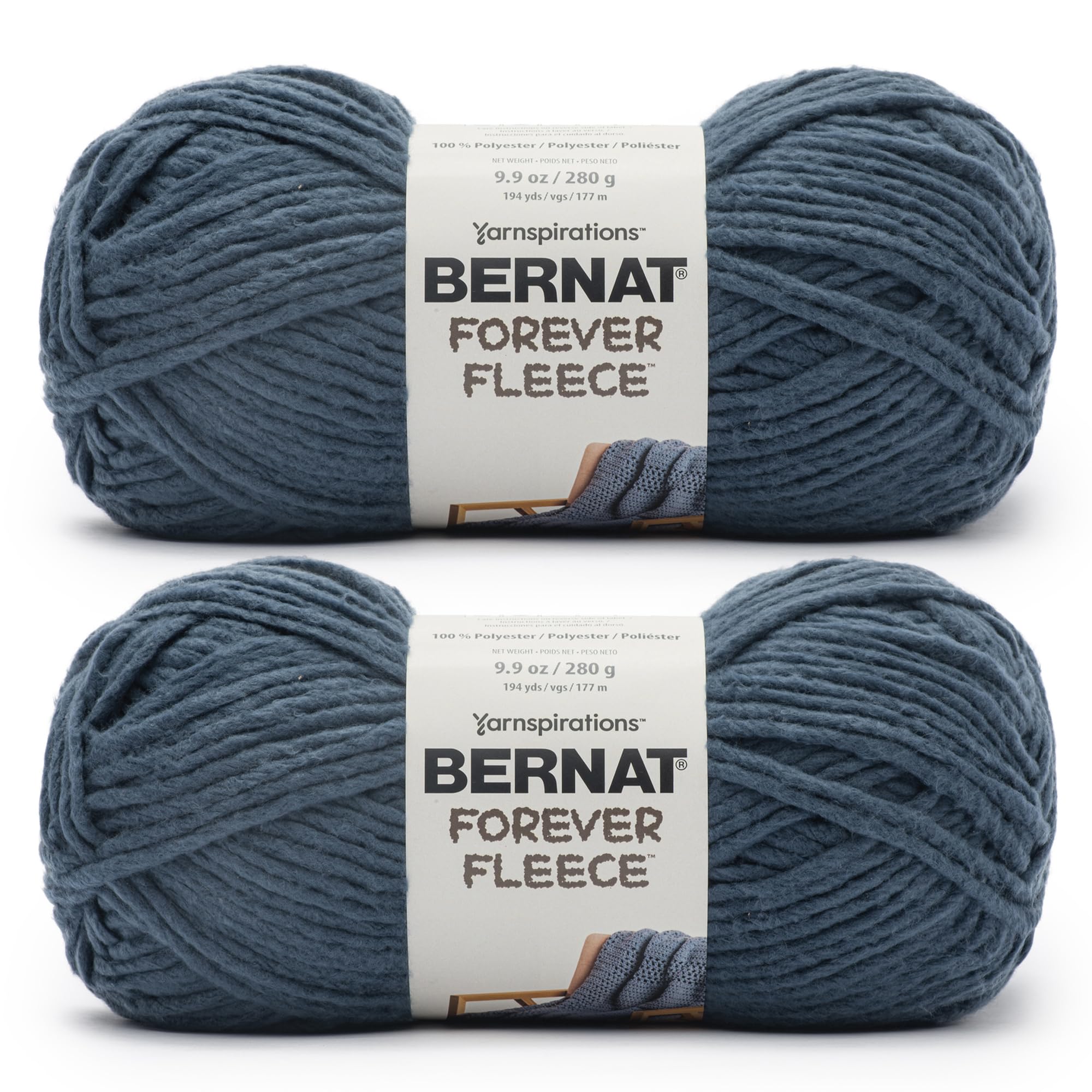 Amazon.com: Bernat Forever Fleece Rolling Sky Yarn - 2 Pack of